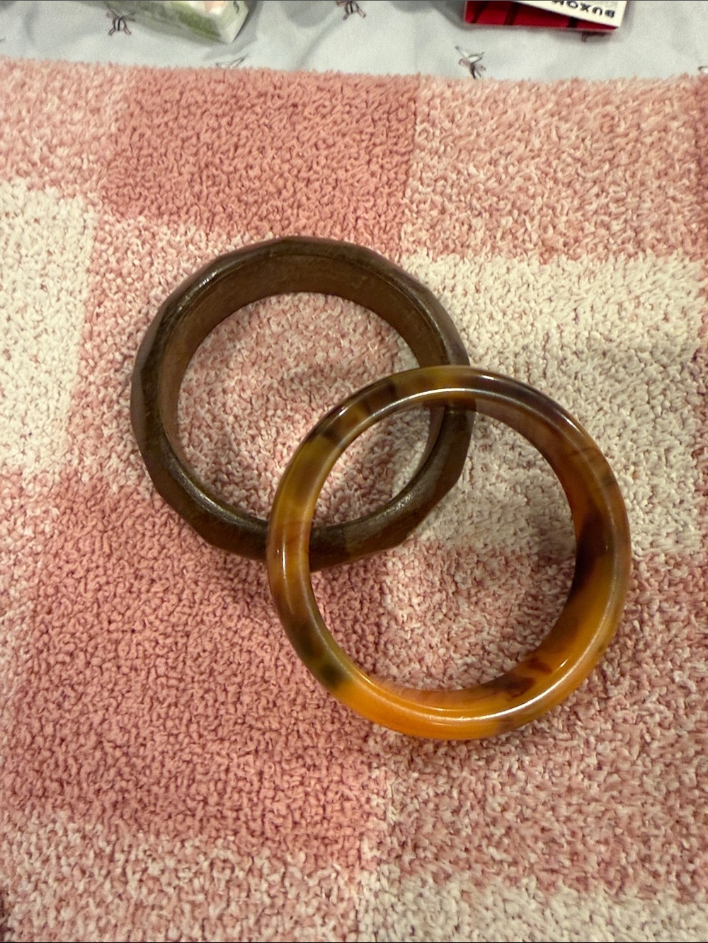 Tortoiseshell Resin Bangle Set - Brown & Amber